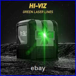 9211G Line Laser Level, Self-Leveling & Manual Mode, Hi-Viz Green Beam Cross-Line