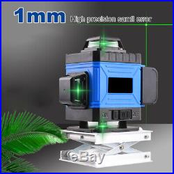 98Ft 4D 16 Lines Green Laser Level 4x360° Self Leveling 1mm High Accuracy