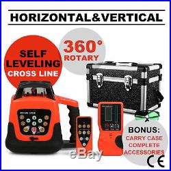 AUTOMATIC GREEN ROTARY LASER LEVEL SELF-LEVELING GREEN BEAM WithCASE ROTATING