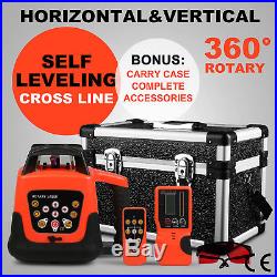 Auto Self-Leveling Horizontal Cross Line Rotary Laser Level kit 500M withCase