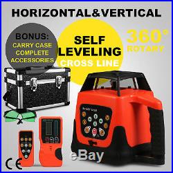 Automatic 500m Range Self-leveling Rotary Laser Level Remote Control Green Beam