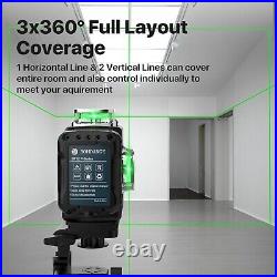 BOHDANGE PROFESSIONAL 3x360 Green 12 line Self Leveling LASER LEVEL Remote Contr