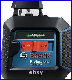 BOSCH GLL100-40G Professional Green Beam Self-Leveling Cross-Line Laser Level