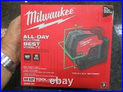 BRAND NEW! Milwaukee 3622-20 M12 Green Laser Level Red/Black FREE SHIPPING