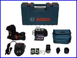 Bosch 3 Plane Self Leveling Laser GLL3-330CG-B 360 Green Beam Full Kit NEW