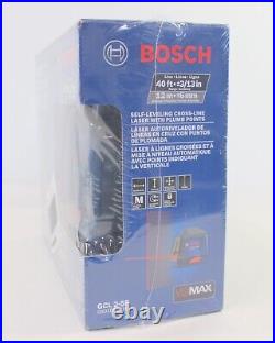 Bosch 40' Self-Leveling Cross Line Laser with Plumb Points GCL 2-55 NEW Sealed
