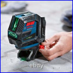 Bosch GCL100-40G 165' Green Beam Self Leveling Cross Line Laser with Plumb Points