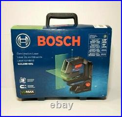Bosch GCL100-40G Green Beam Self-Leveling Cross-Line Laser with Plumb Points