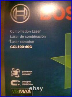 Bosch GCL100-40G Self-Leveling Cross-Line Laser with Plumb Points Brand NEW
