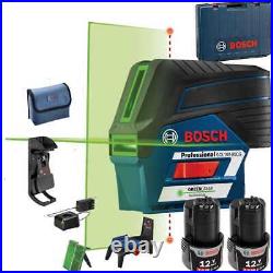 Bosch GCL100-80CG-B 12V Max Green-Beam Cross-Line Laser with Plumb + 2 BAT414