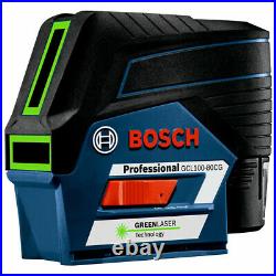 Bosch GCL100-80CG-RT Green Cross-Line Laser with Plumb Point Certified Refurbished