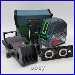 Bosch GLL100GX Green-Beam Self-Leveling Cross-Line Laser 4x Brighter -Used Once
