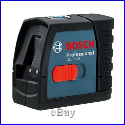 Bosch GLL215 Compact Self-Leveling Cross Line Laser with BM3 Positioning Tool New