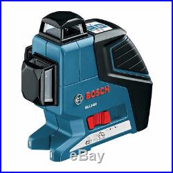 Bosch GLL3-80P Leveling Alignment Line Laser + BM1 Holder + LR2 Receiver Combo