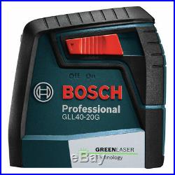 Bosch GLL40-20G Self-Leveling Cross-Line Laser (Green) New
