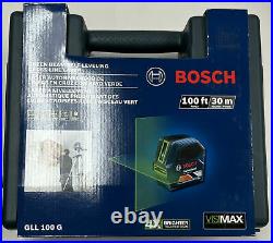 Bosch Green-Beam Self-Leveling Cross-Line Laser GLL-100-G
