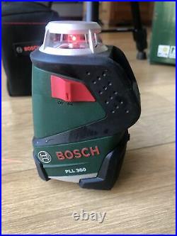 Bosch PLL 360 Cross Line Laser Level + Bag + Tripod -VGC