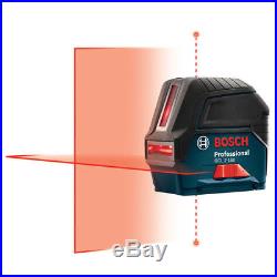 Bosch Self-Leveling Cross-Line Laser with Carrying Case GCL2-160PLUSLR6 New