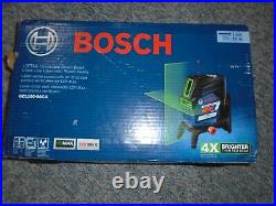 Bosch Self-Leveling Cross-Line Laser with Plumb Points Green Beam GCL100-40G NEW