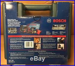 Bosch Tools GLL55 Self-Leveling Cross-Line Laser Magnetic Bracket Hard Case NEW