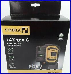 BrandNew Stabila 03185 LAX300G Green Beam Cross Line Plus Plumb Dots Laser Level