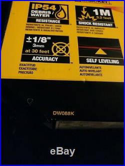 Brand New! DEWALT DW088K Self-Leveling Cross Line Laser Level 165-FT Range