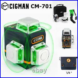CIGMAN 3D 3x360° Green Cross Line Laser Level Self Leveling Workshop Layout Tool