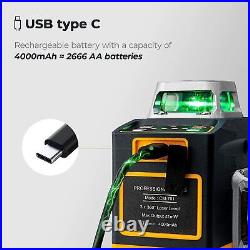 CIGMAN Green Laser Level 360° Magnetic L Base Type-C cable Self-leveling Mode