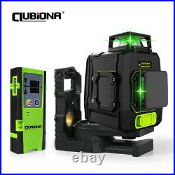 CLUBIONA 8 Lines Green Laser Level Self-Leveling Cross-Line & Laser Receiver Kit
