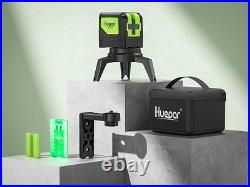 Cross Line Laser Level with 2 Plumb Dots M-9211G Green Beam Self Leveling 180