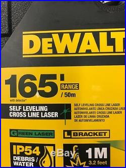 DEWALT DW088CG Self Leveling Green Cross Line Laser with Case NEW