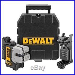 DEWALT DW089K Self Leveling 3-way Cross Beam, Multi Line Laser Level Kit NEW