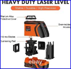 DOVOH High Visibility Laser Level Outdoor Heavy Duty 3D Laser Level 360 Self