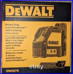 DeWalt Heavy-Duty Laser Chalk Line Self Leveling Line Laser DW087K Free Shipping