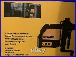 Dewalt DW088CG Green Cross Line Laser Level Self Levelling Includes Bracket