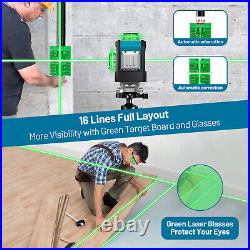 Elikliv 4D Self-leveling Laser Level Horizontal Vertical Tiling 4x360 Green Beam