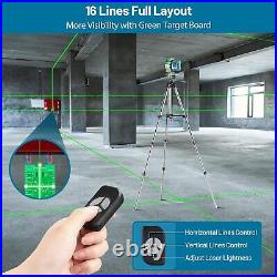 Elikliv Green Self-leveling Laser Level 4D 16 Line 360 Horizontal Vertical 200Ft