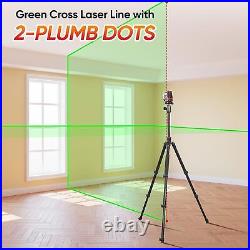 Elikliv Self Leveling Green Laser Level Cross Line 2 Plumb Dots point Recharge