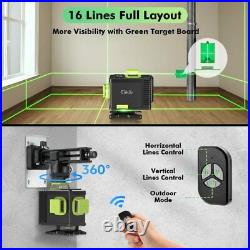 Elikliv Self-Leveling Laser Level 4x360 Green 16 line 4D Laser Auto-Leveling