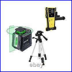 Firecore 360° Self Leveling Cross Line Laser Level with Tripod and Compatib