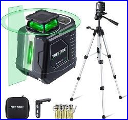 Firecore 360° Self Leveling Cross Line Laser Level with Tripod and Compatib