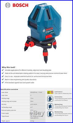 Free Shipping New BOSCH GLL 5-50X Professional 5-Line Laser Self Level Measure