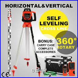 Fully Automatic Self-Leveling Green Beam Rotary Laser Level Kit withRemote Control