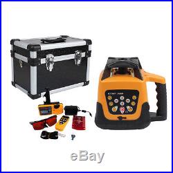 Fully Automatic Self-Leveling Red Beam Rotary Laser Level Kit withRemote Control