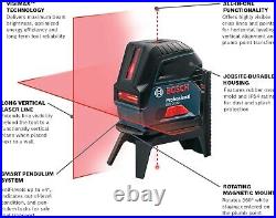 GCL 2-160 65 Ft Self-Leveling Cross-Line Laser with Plumb Points, Includes