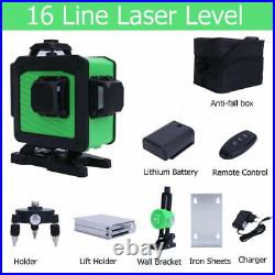 Green Laser Lazer Level 360° 4D 16 Lines Laser Self Leveling Cross Measure Tool