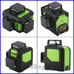 Green Laser Level 12 Line Self Leveling 3D 360° Rotary Cross Measuring Tool Hot