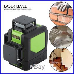Green Laser Level 12 Line Self Leveling 3D 360° Rotary Cross Measuring Tool Hot
