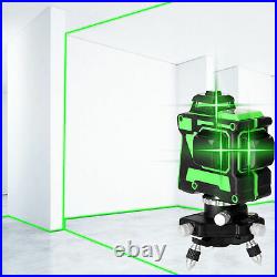 Green Laser Level 360° 3D 12 Lines Laser Self Leveling Cross Line Measure Tool