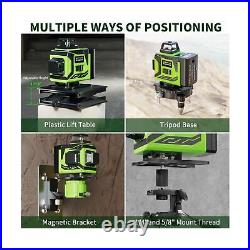 Green Laser Level, 4 x 360°16 Lasers with Self-leveling Cross Line Lazer Le
